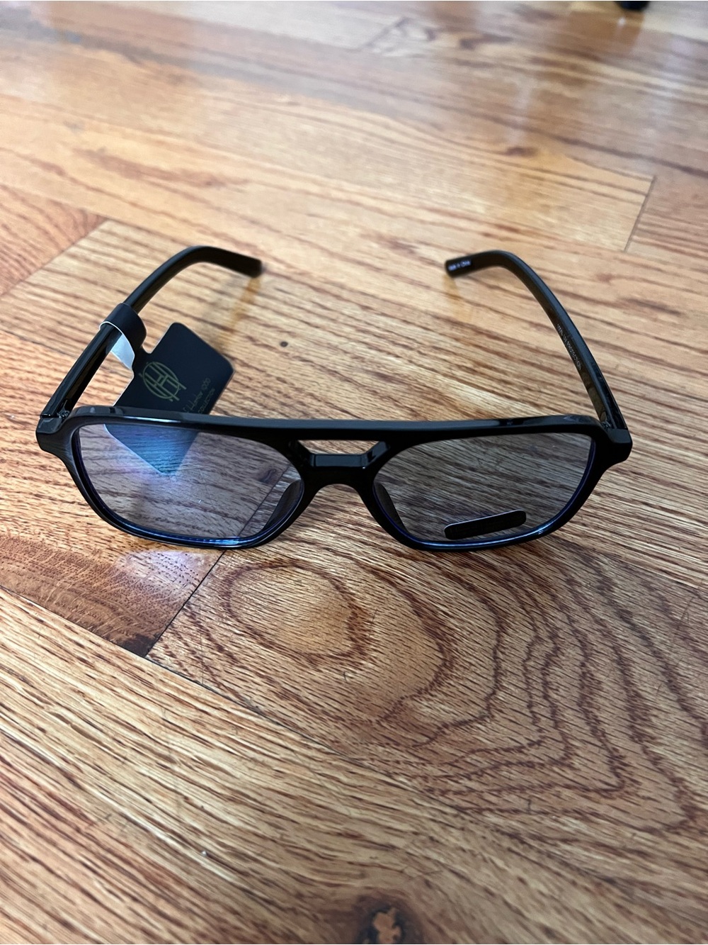 House of Harlow 1960 Black Sunglasses with BLUE Lenses NWT
